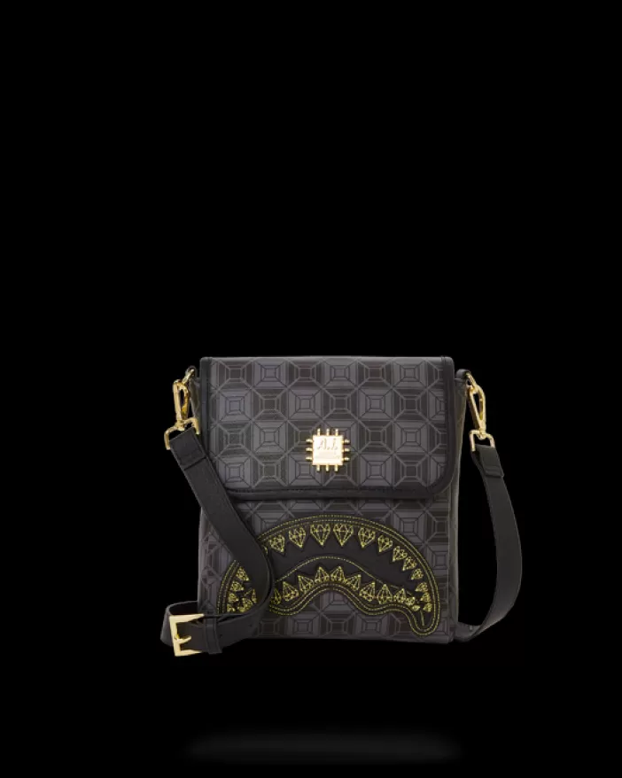 SLINGS | CROSSBODYS*Sprayground OBSIDIAN STUNNER A.i.6 SANDFLOWER COLLAB LARGE SLING