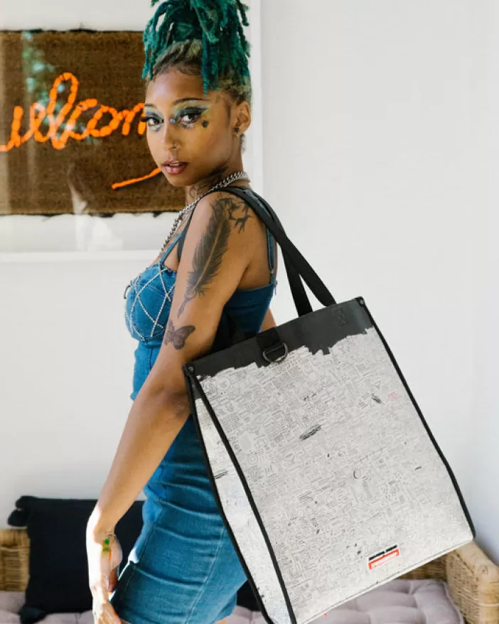 TOTES*Sprayground OFFICIAL BASQUIAT PEGASUS 1987 LOFT TOTE