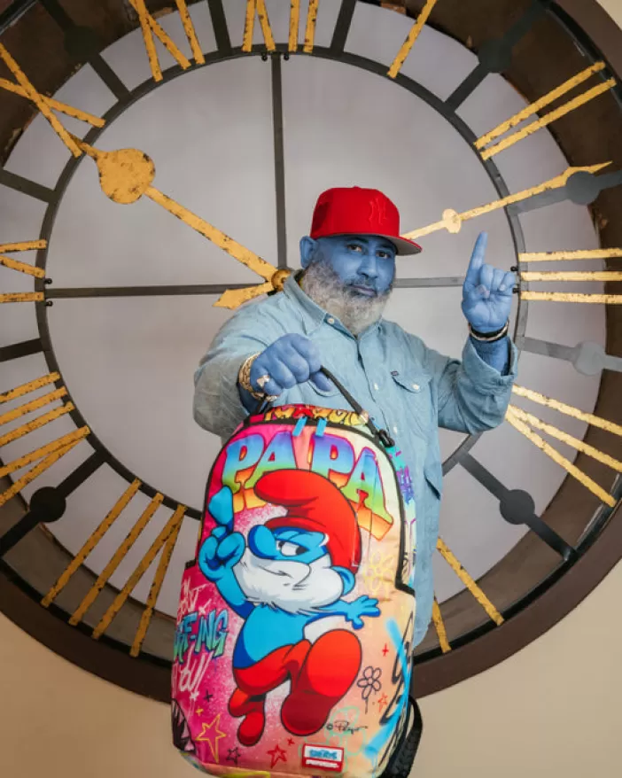 BACKPACKS*Sprayground PAPA SMURF ON THE RUN BACKPACK