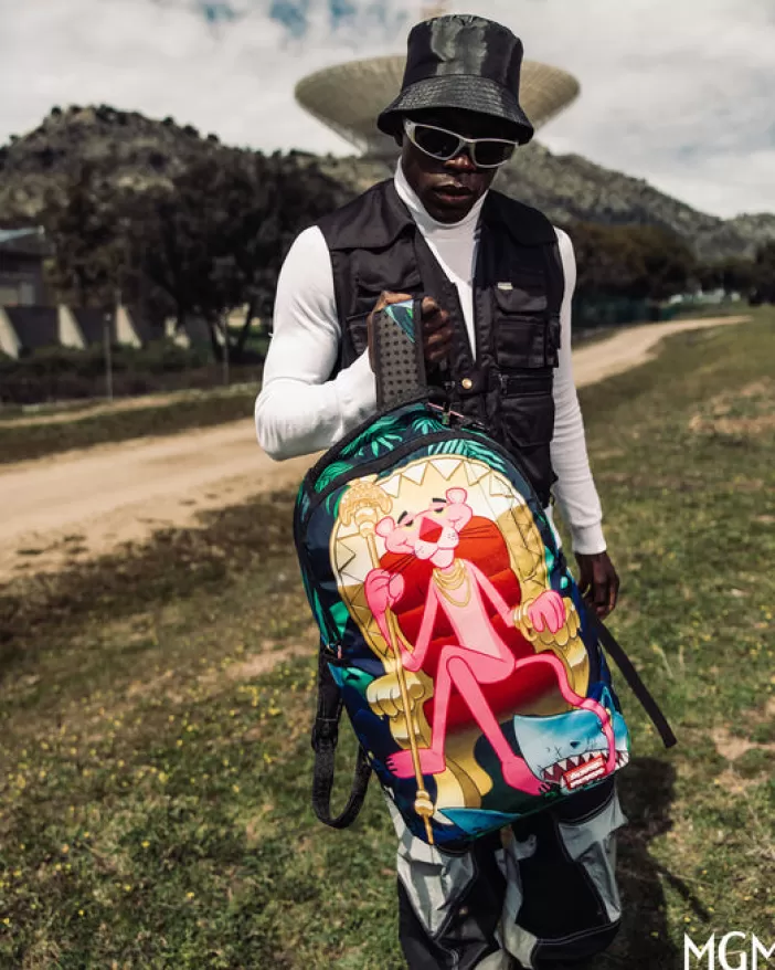 BACKPACKS*Sprayground PINK PANTHER HEAVY LIES THE CROWN BACKPACK