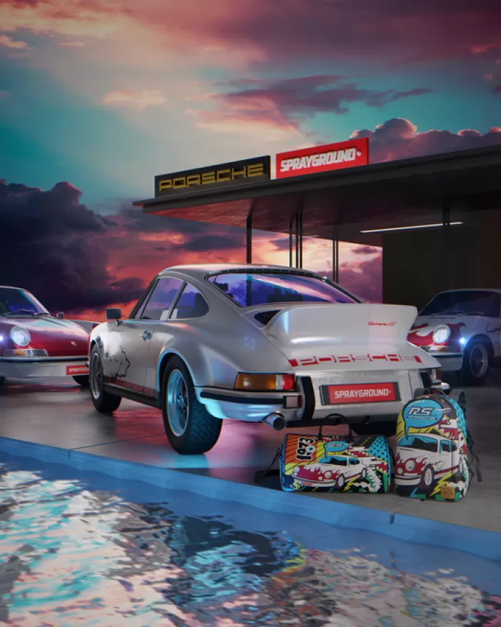 BACKPACKS*Sprayground PORSCHE 1972 COLLAB BACKPACK (ONLY 1,1911 UNITS MADE)