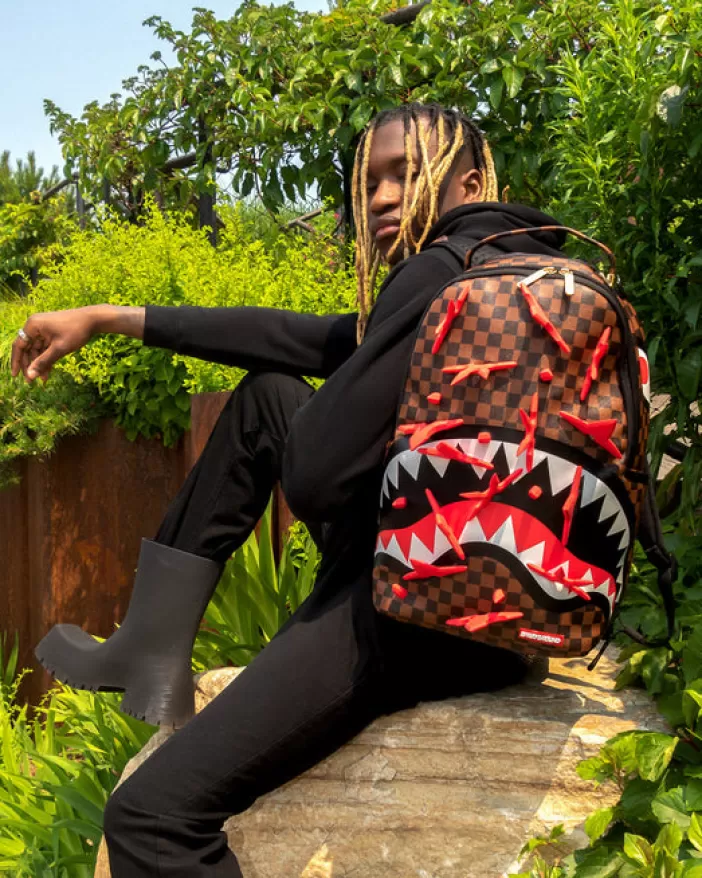 BACKPACKS*Sprayground REAL 3D NINJA STARS SMASHED BACKPACK (DLXV)