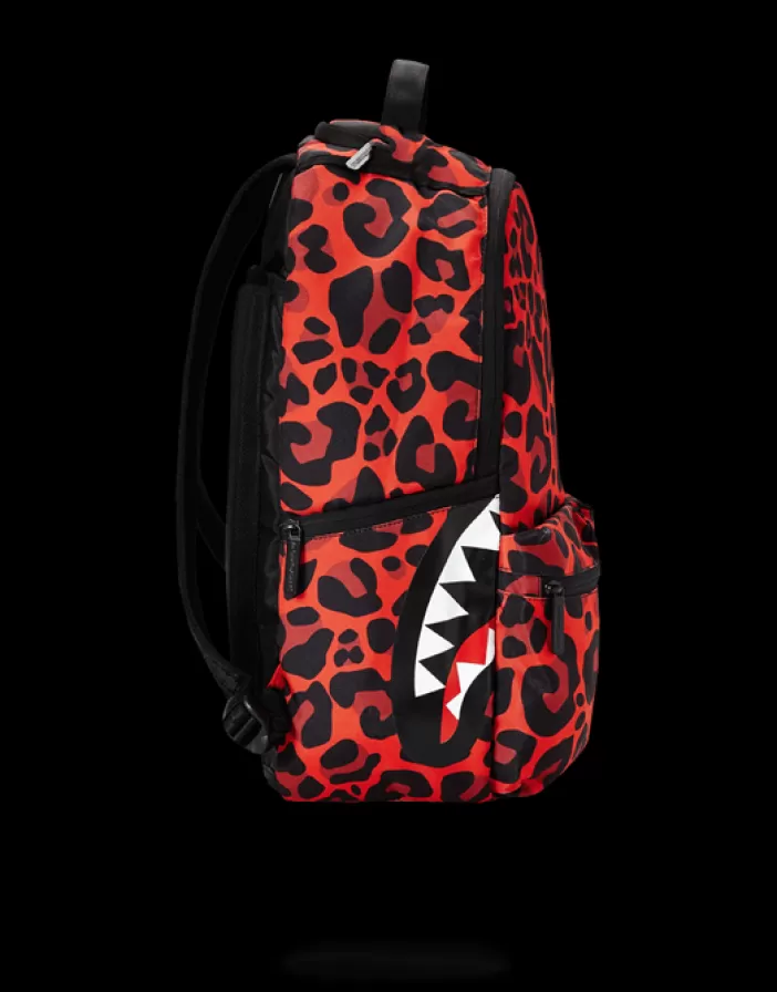 BACKPACKS*Sprayground RED LEOPARD DOUBLE CARGO