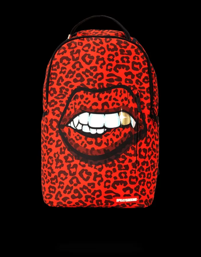 BACKPACKS*Sprayground RED LEOPARD LIPS