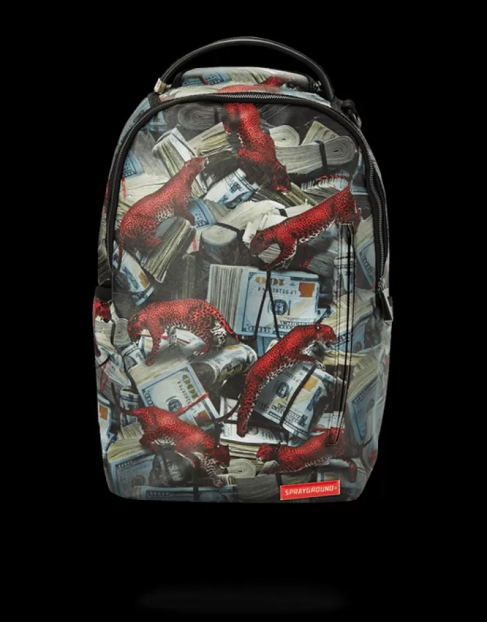 BACKPACKS*Sprayground RED LEOPARD MONEY