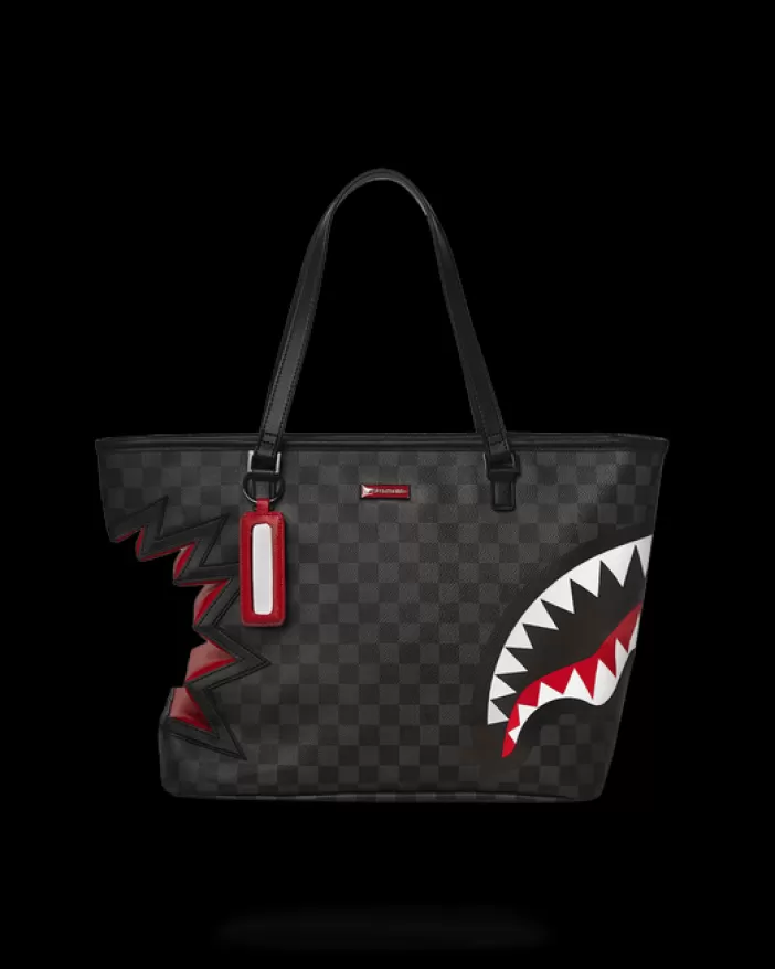TOTES*Sprayground SHARK BITE SHARKS IN PARIS GRAY TOTE