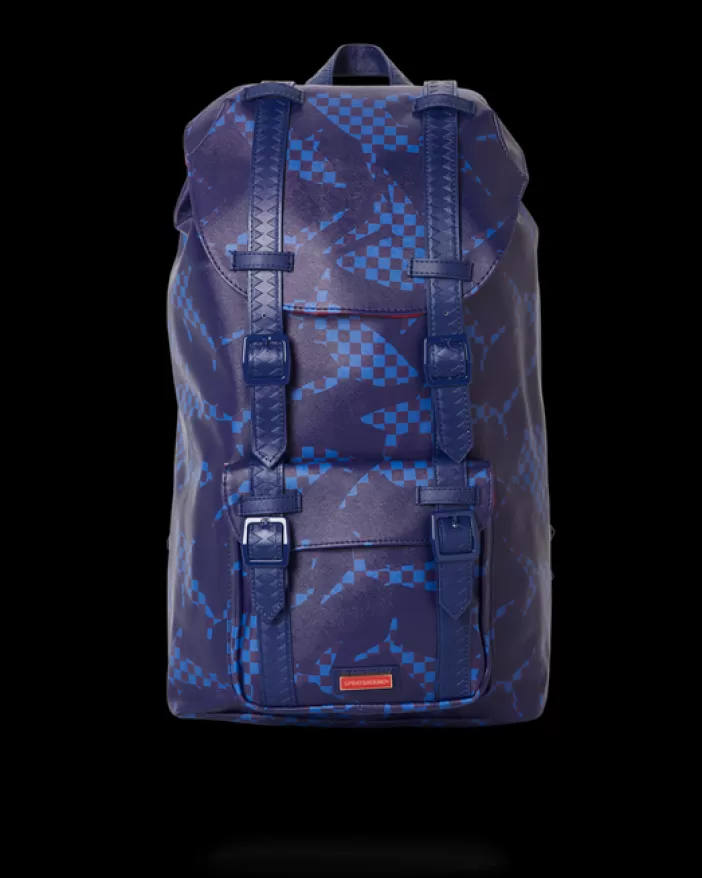 HILLS | BACKPACKS*Sprayground SHARK CHECK (BLUE) HILLS BACKPACK
