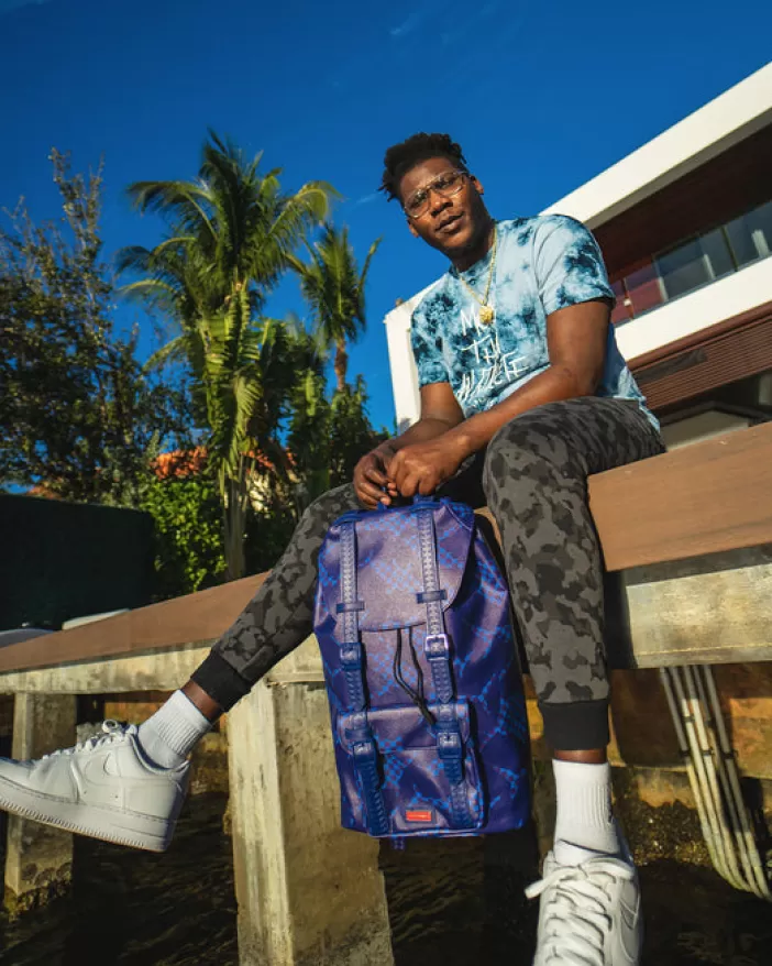 HILLS | BACKPACKS*Sprayground SHARK CHECK (BLUE) HILLS BACKPACK