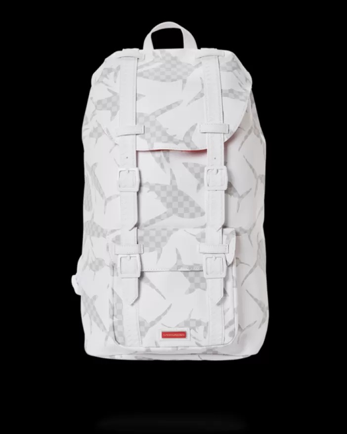 HILLS | BACKPACKS*Sprayground SHARK CHECK (WHITE) HILLS BACKPACK