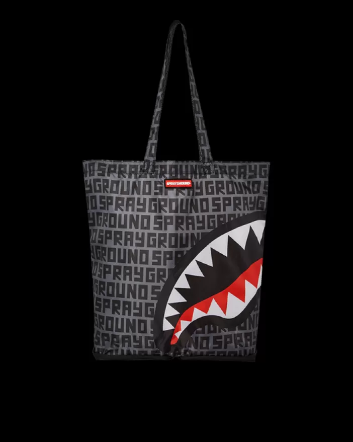 TOTES | HANDBAGS*Sprayground SHARKFINITY STEALTH PILOT PACKABLE TOTE