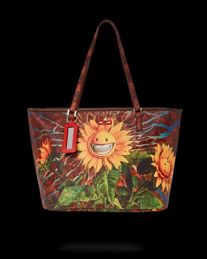TOTES | HANDBAGS*Sprayground SUNFLOWER GRIN RON ENGLISH COLLAB TOTE