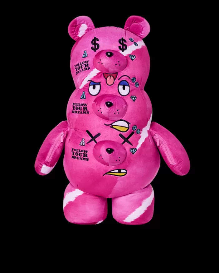 TEDDY BEAR BACKPACKS | BACKPACKS*Sprayground THE 3 HEADED BEAR PLUSH TEDDYBEAR BACKPACK