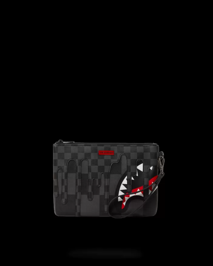 CROSSOVER CLUTCHES*Sprayground XTC GREY SHARKS IN PARIS CROSSOVER CLUTCH